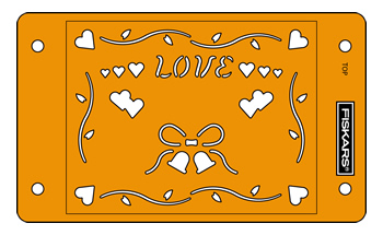 CLEARANCE SALE Fiskars CardBoss Stencil - Love