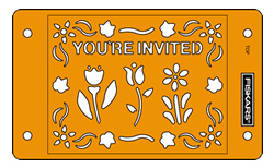 CLEARANCE SALE Fiskars CardBoss Stencil - You're Invited