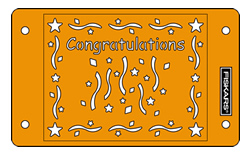 CLEARANCE SALE Fiskars CardBoss Stencil - Congratulations