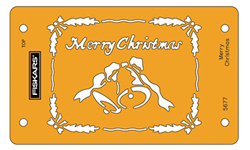 CLEARANCE SALE Fiskars CardBoss Stencil - Merry Christmas