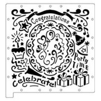 CLEARANCE ScrapBoss Themed Stencil - Festive CLEARANCE ScrapBoss Themed Stencil - Festive