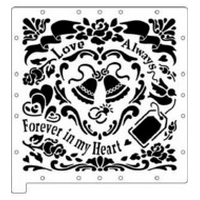 CLEARANCE ScrapBoss Themed Stencil - Romance