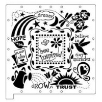 CLEARANCE ScrapBoss Themed Stencil - Inspirational