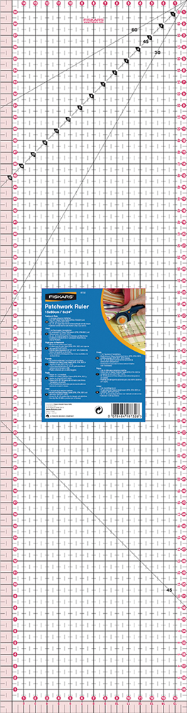 Fiskars Patchwork Acrylic Ruler - 15 x 61cm