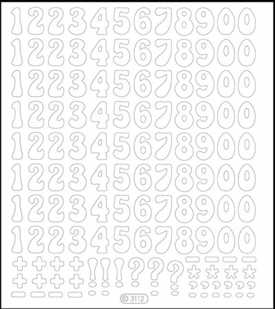 Starform Scrapbook Stickers - Numbers