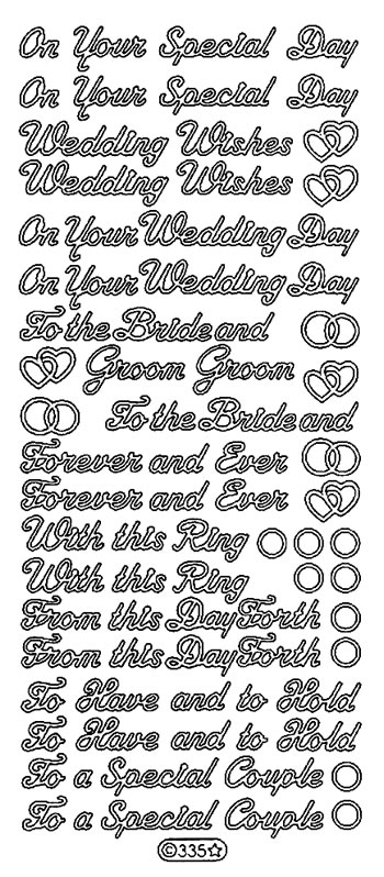Starform Peel Off Sticker - Wedding