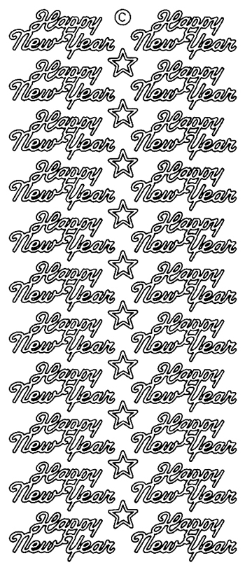 Starform Peel Off Sticker - Happy New Year