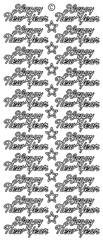 Starform Peel Off Sticker - Happy New Year