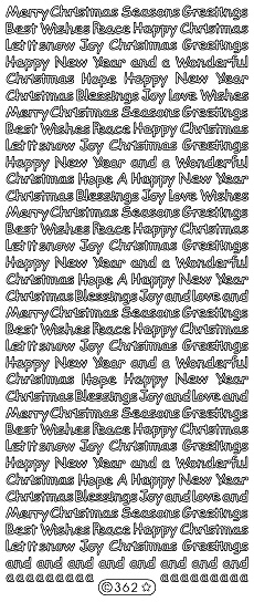 Starform Peel Off Sticker - Assorted Christmas Greetings