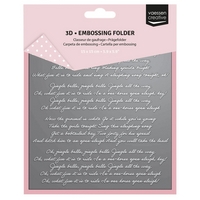 Back In Stock Vaessen Creative 3D Embossing Folder - Jingle Bells