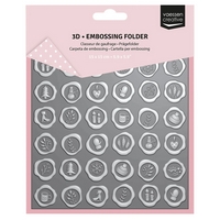 NEW Vaessen Creative 3D Embossing Folder - Wax Seals