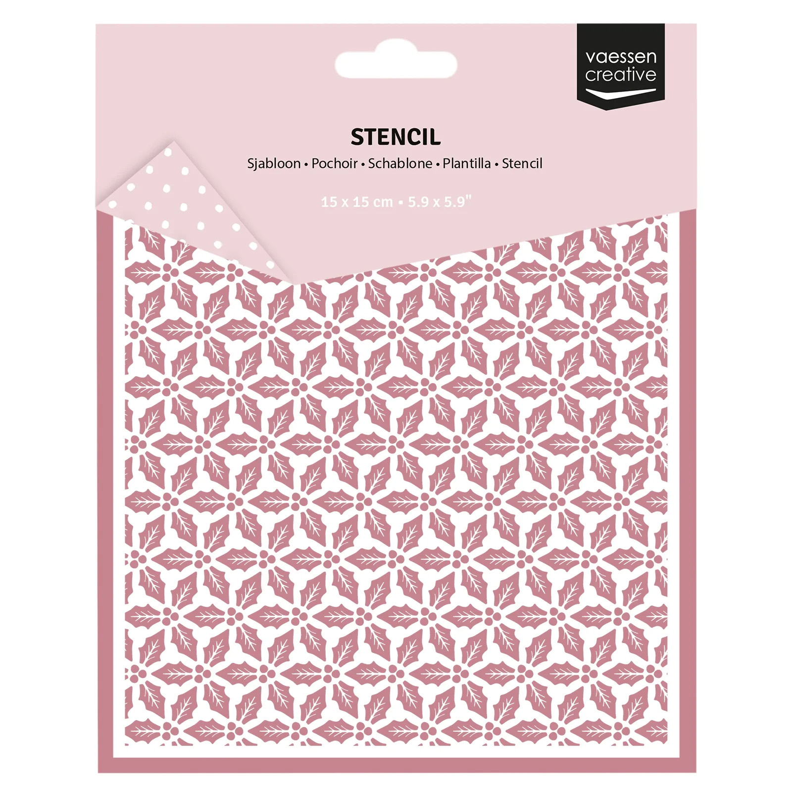 Out Of Stock  Vaessen Creative Stencil - Holly Leaves
