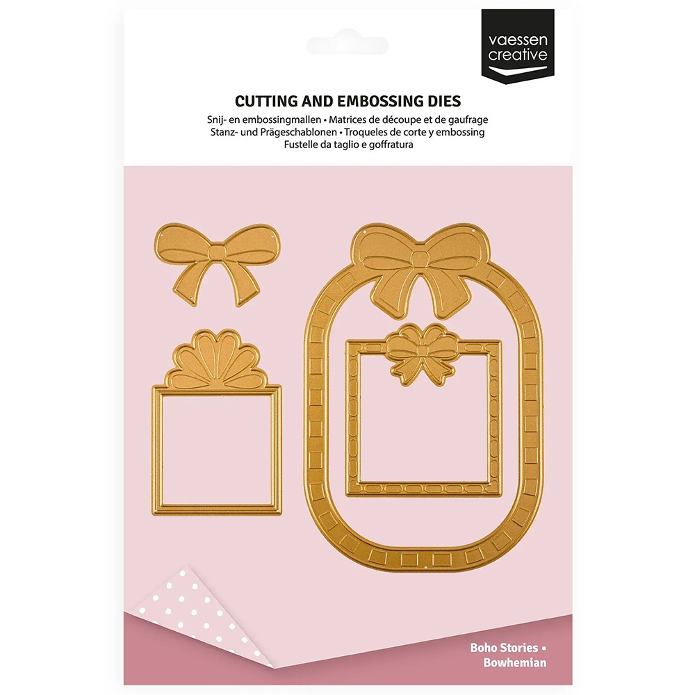 NEW Vaessen Creative Cutting and Embossing Dies Bowhemian Frames 4pcs