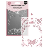 NEW Vaessen Creative 3D Embossing Folder + Stencil Twilight Tarot A6