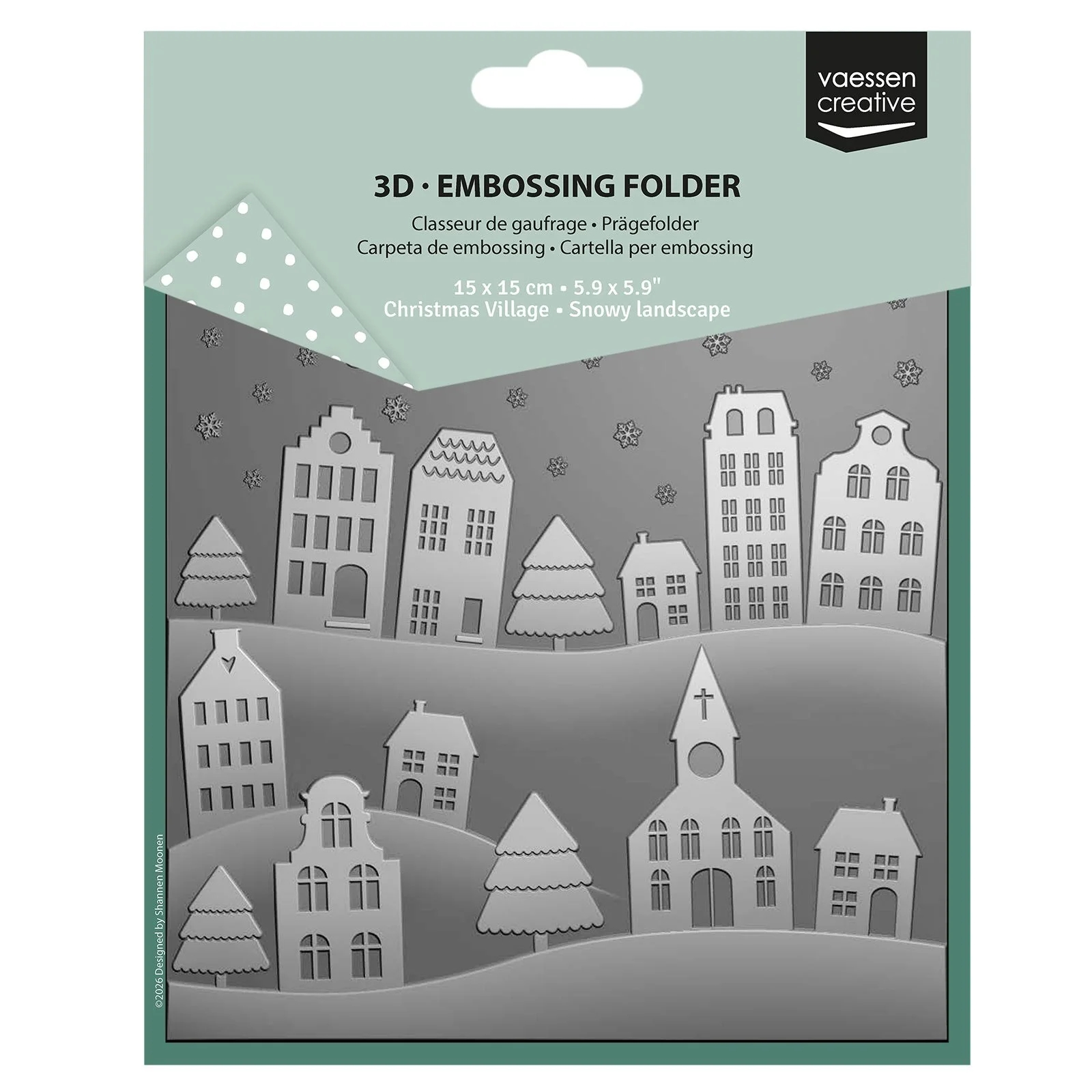NEW Vaessen Creative 3D Embossing Folder Snowy Landscape 5.9x5.9