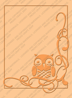 Cuttlebug A2 Embossing Folder - Owl Flourish