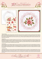 Ann's Paper Art - 3D Card Embroidery Pattern Sheet 1 Rose Glow Ann's Paper Art - 3D Card Embroidery Pattern Sheet 1 Rose Glow
