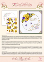 Ann's Paper Art - 3D Card Embroidery Pattern Sheet 2 Yellow Roses Ann's Paper Art - 3D Card Embroidery Pattern Sheet 2 Yellow Roses