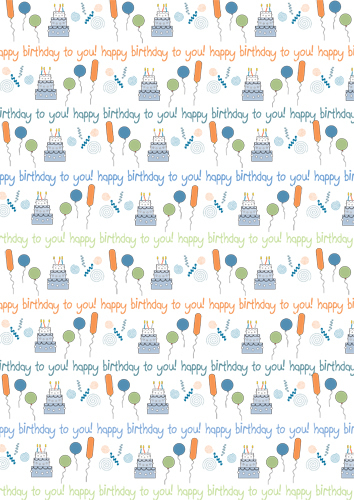 A4 Backing Sheet (10 sheets) - Birthday Boy