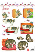 Marianne Design - 3D Paper - Cats (Pack of 10)