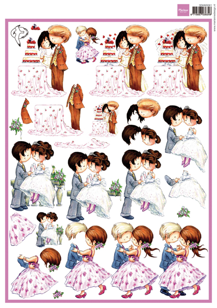 Marianne Design Decoupage sheet - Snoesjes - Wedding Day