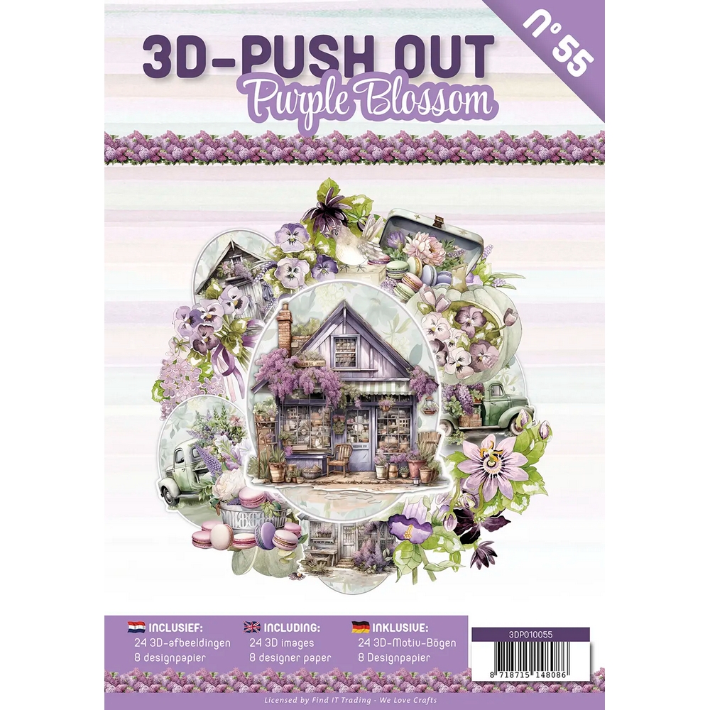 NEW Find It Media 3D Push-Out Book 55 - Purple Blossom