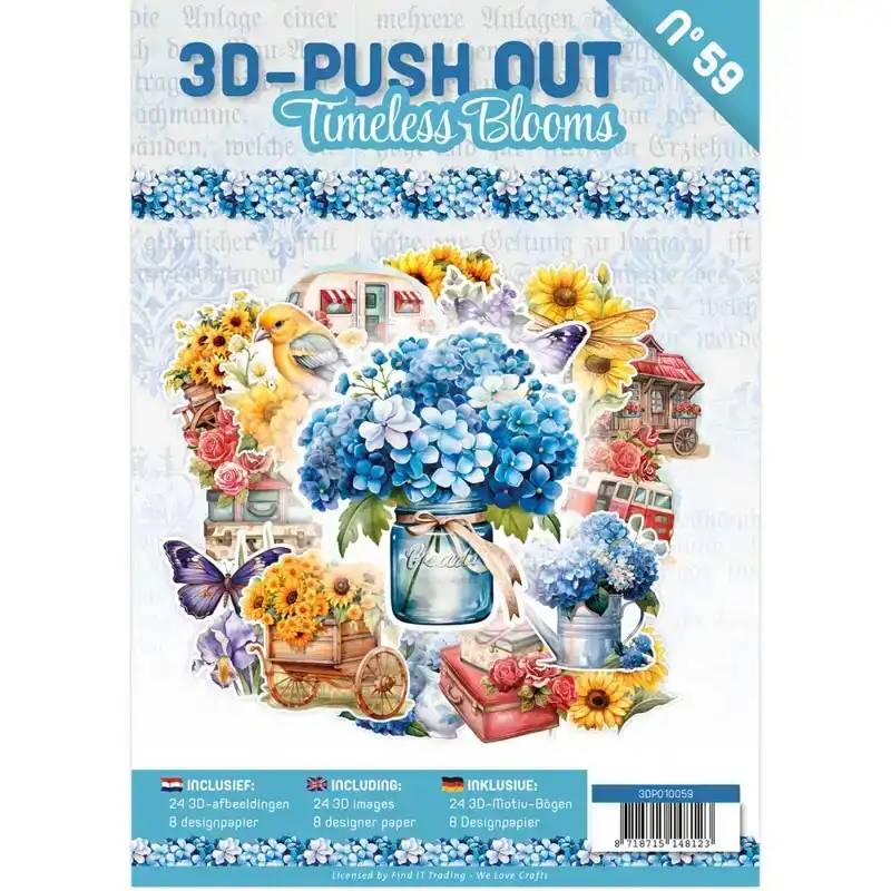 NEW Find It Media 3D Push-Out Book 59 - Timeless Blooms