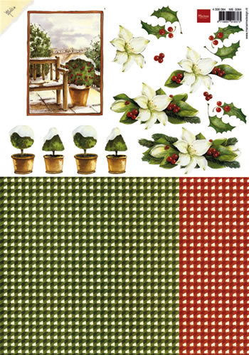 White Christmas 3D Sheets A4