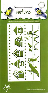 Nature Embossing Stencil - Birdhouse DC3