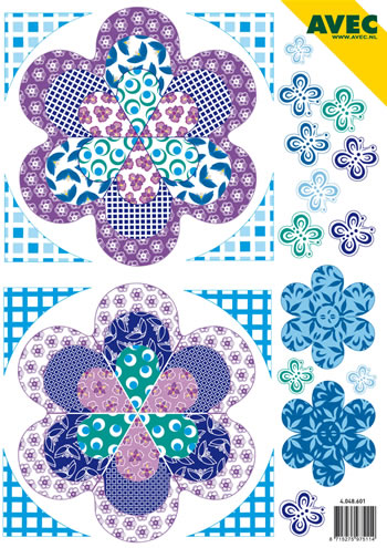 Amazing 3D Sheets - Flower Blue/Purple