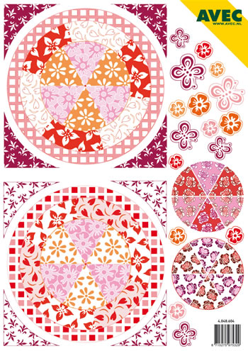 Amazing 3D Sheets - Circle Red/Pink