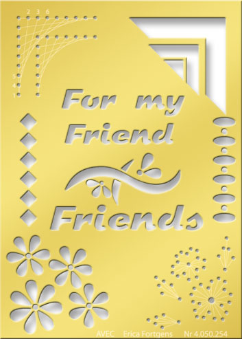 Sweet & Lovely Stencil - For My Friend DP1