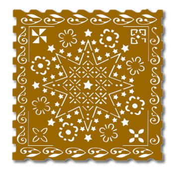 Designed For You Stencil - Square Star DF4