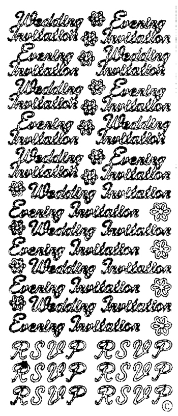 Starform Peel Off Sticker - Wedding Invitation