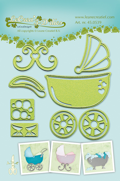 Lea-bilities Cutting and Embossing Die - Stroller, Cradle, Bath (62)