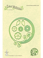 Lea-bilities Cutting and Embossing Die - Swirl Circle & Flowers (2)