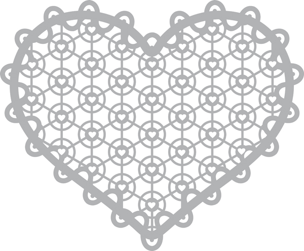 25% OFF SHOW TIME OFFER Pronty Mask Stencil - Lace Heart 300x300mm
