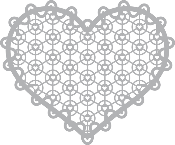 25% OFF SHOW TIME OFFER Pronty Mask Stencil - Lace Heart 300x300mm