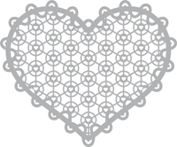 25% OFF SHOW TIME OFFER Pronty Mask Stencil - Lace Heart 300x300mm