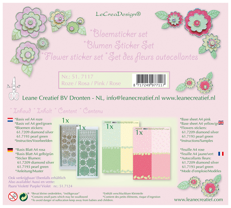 Flower Scrap Sticker Set Rose