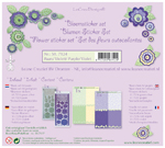 Flower Scrap Sticker Set Violet