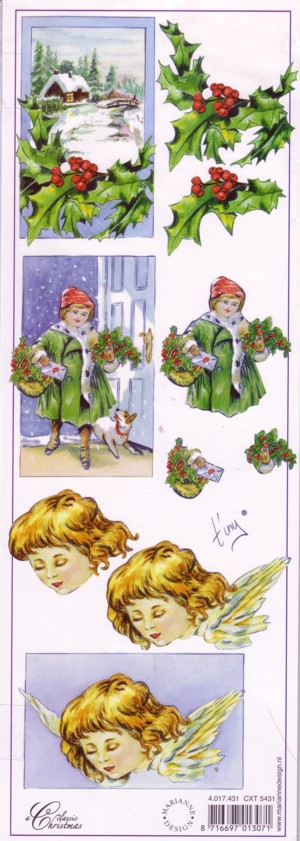 Classic Chrismas 3D Paper - Holly