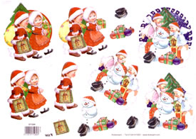 3D Glitter Sheets - Christmas Children (Shelf: 12/Top)