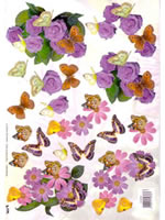 3D Glitter Sheets - Flowers and Butterflies (Shelf: 33/Top)