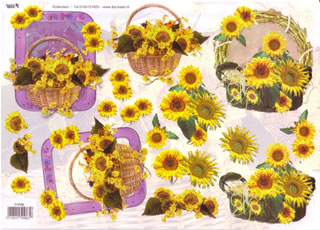 TBZ 3D Paper - Sunflowers (Shelf: 37)