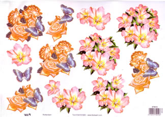 3D Glitter Sheets - Flowers (Shelf: 40/Top)