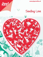 50% OFF  Joy Crafts Cutting & Embossing Stencil - Heart with Butterflies