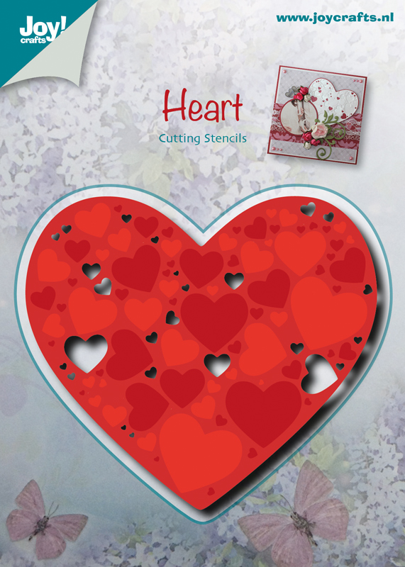 50% OFF  Joy Craft Cutting Embossing and Debossing Stencil - Heart filled with Hearts