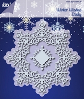 50% OFF  Joy Craft Cutting and Embossing Stencil -  Winter Wishes Doily