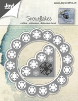 50% OFF  Joy Craft Cutting Embossing and Debossing Stencil -  Snowflakes Corner / Background